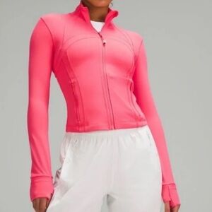 Lululemon Cropped Define Pink Zip-Up Long Sleeve Jacket 0 glaze pink
